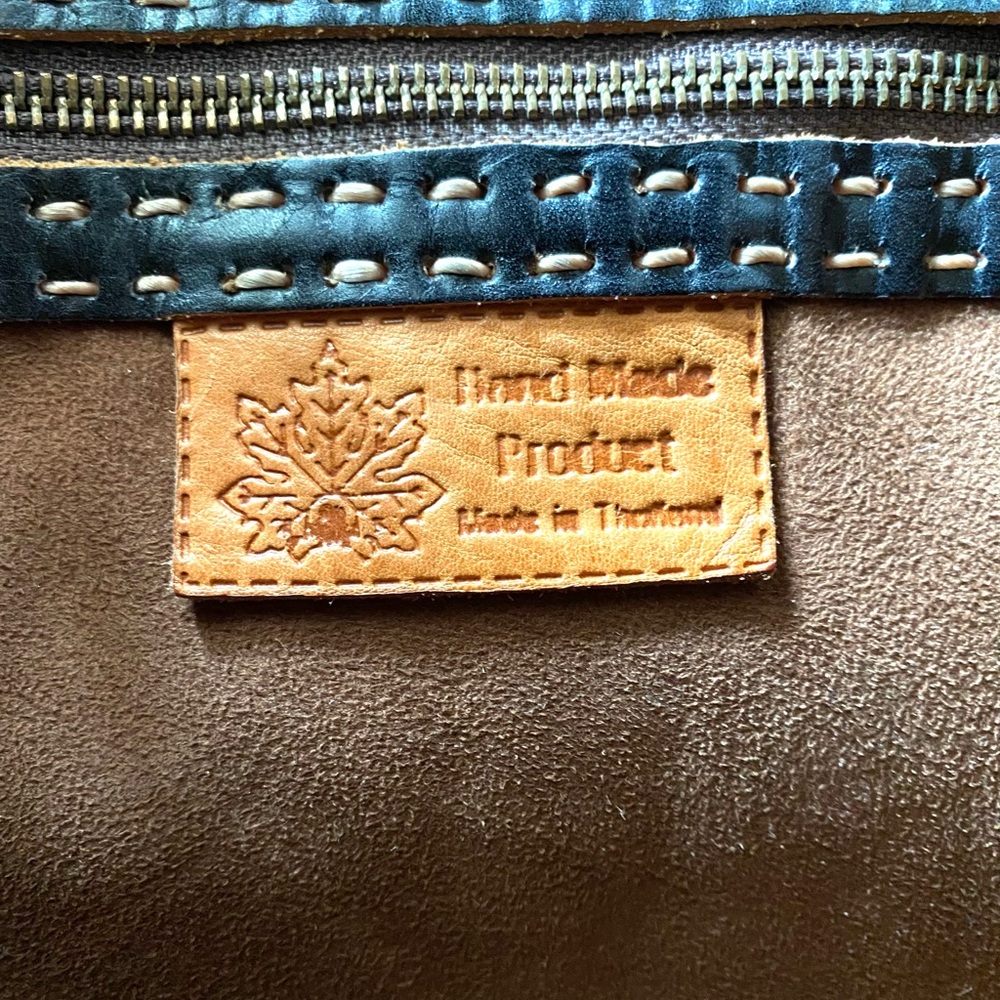 Leather Hand Stitched Tote - Picture 8 of 11